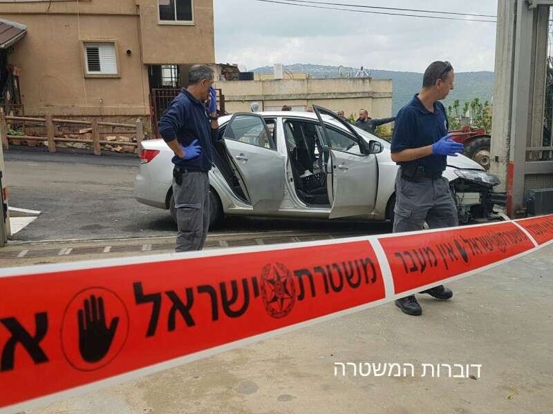 המשטרה בזירת הרצח // צילום: דוברות המשטרה